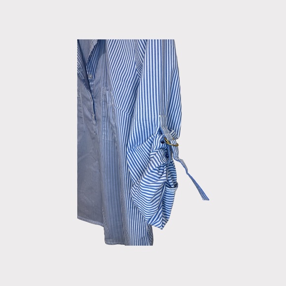 Harvé Benard Boyfriend Style Half Button Down | M | - Picture 3 of 5